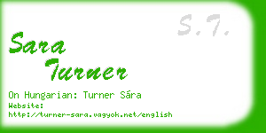 sara turner business card